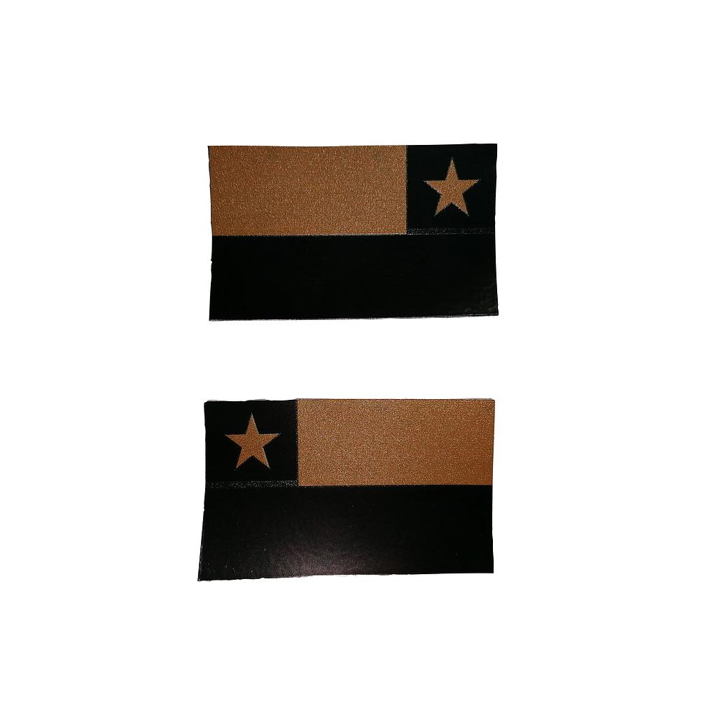 Parches IR reflectante bandera Chilena para uso de FFAA (set)