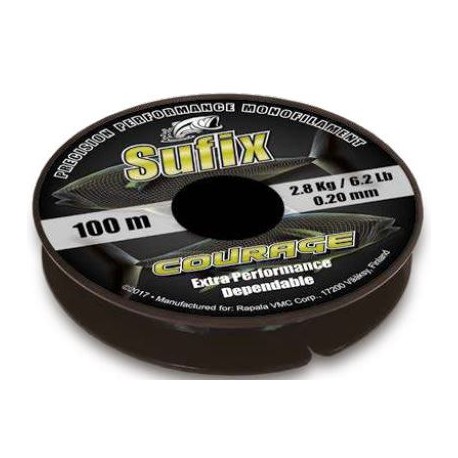 Línea Pesca Sufix Courage Extra Performance Dependable 0.20mm.