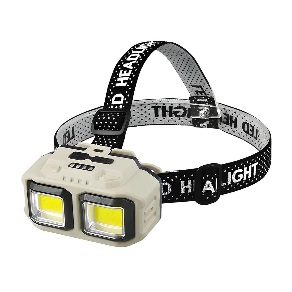 Linterna Frontal Recargable Luz blanca/roja